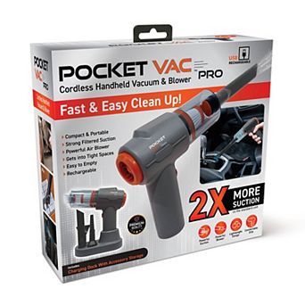 Pocket Vac Pro Cordless Handheld Vacuum & Blower