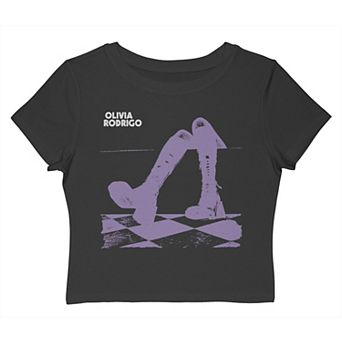 Juniors' Olivia Rodrigo Legs Portrait Graphic Baby Tee