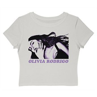 Juniors' Olivia Rodrigo 23 Portrait Graphic Baby Tee