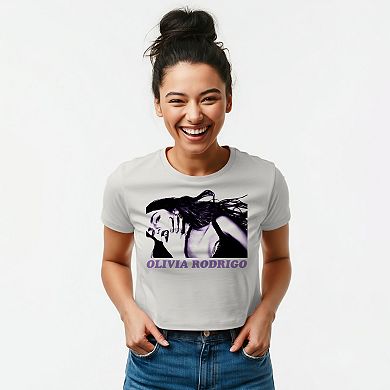Juniors' Olivia Rodrigo 23 Portrait Graphic Baby Tee
