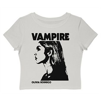 Juniors' Olivia Rodrigo Vampire Graphic Baby Tee