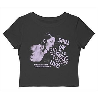 Juniors' Olivia Rodrigo Spill UR Guts Live World Tour Graphic Baby Tee
