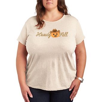 Plus Size Howdy Fall Pumpkin Graphic Tee