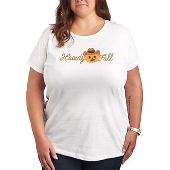 Plus Size Howdy Fall Pumpkin Graphic Tee