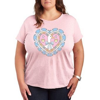 Plus Size Coquette Goose Heart Graphic Tee