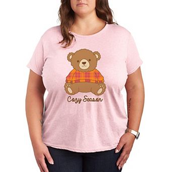 Plus Size Cozy Season Teddy Bear Graphic Tee