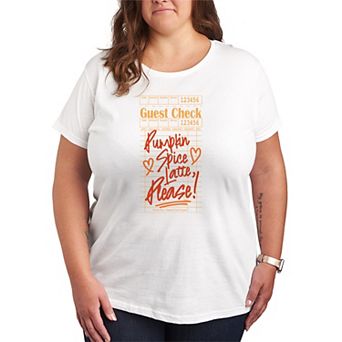 Plus Size Pumpkin Spice Latte, Please Graphic Tee