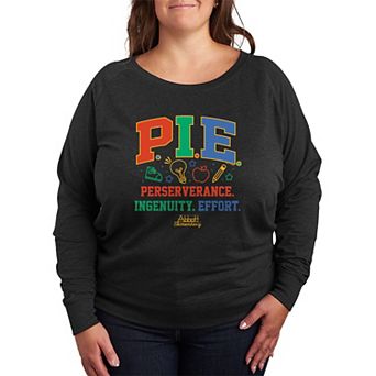 Plus Size Abbott Elementary P.I.E. French Terry Long Sleeve Tee