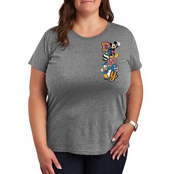 Plus Size Disney's Mickey & Donald Patch Logo Graphic Tee