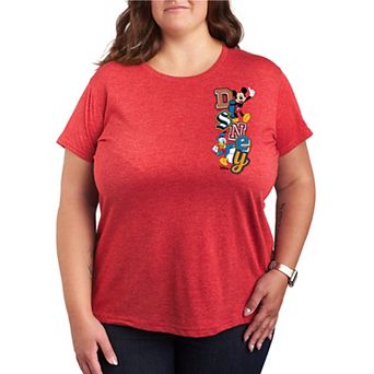 Plus Size Disney's Mickey & Donald Patch Logo Graphic Tee