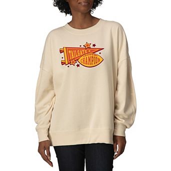 Women's Tailgate Champions Oversized Fleece Crew Sweatshirt