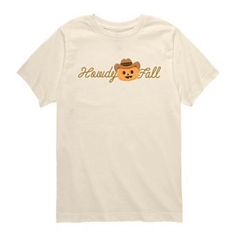 Boys 8-20 Howdy Fall Pumpkin Cowboy Graphic Tee