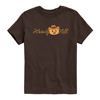 Boys 8-20 Howdy Fall Pumpkin Cowboy Graphic Tee