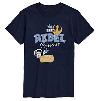 Big & Tall Star Wars Princess Leia Rebel Patches Graphic Tee