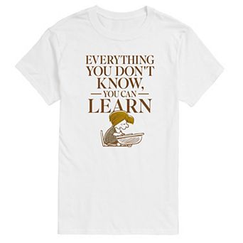 Men's Peanuts Everything You Don't Know Graphic Tee