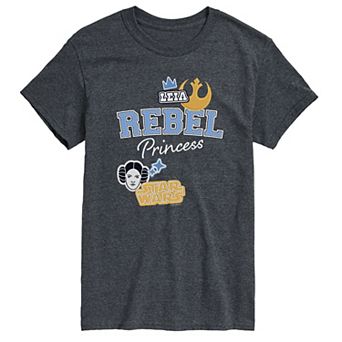 Men's Star Wars Princess Leia Rebel Patches Graphic Tee