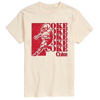 Men's Coca‑Cola Vintage Football Player Graphic Tee