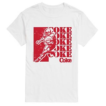 Men's Coca‑Cola Vintage Football Player Graphic Tee