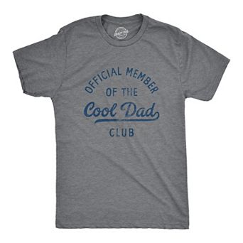 Mens Official Member of The Cool Dad Club T Shirt Funny Fathers Day Gift Tee for Guys