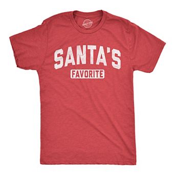 Mens Funny T Shirts Santas Favorite Sarcastic Christmas Graphic Novelty Tee For Men