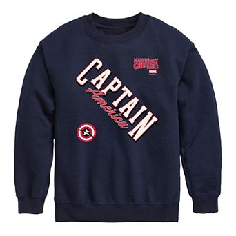 Boys 8-20 Captain America Graphic Crew Fleece Sweatshirt