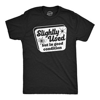 Mens Funny T Shirts Slightly Used But In Good Condition Sarcastic Graphic Novelty Tee for Men