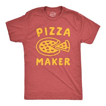 Mens Pizza Maker T Shirt Funny Italian Food Dad Baby Announcement Tee