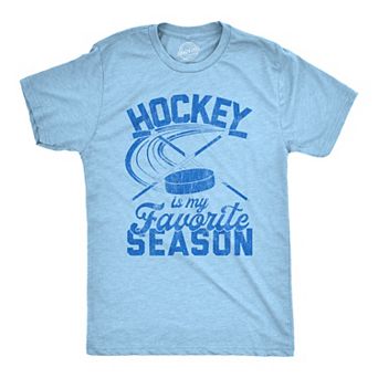 Mens Hockey Is My Favorite Season T Shirt Funny Winter Canada Sports Novelty Tee
