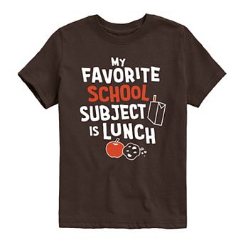 Boys 8-20 My Favorite School Subject Is Lunch Graphic Tee