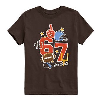 Boys 8-20 67 Football Icons Graphic Tee