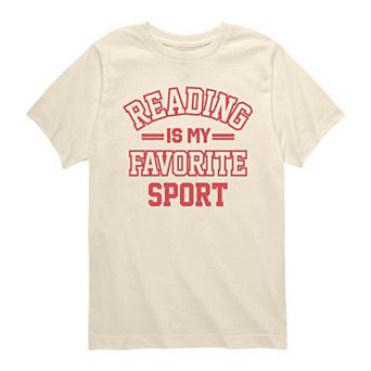 Boys 8-20 Reading Is My Favorite Sport Graphic Tee