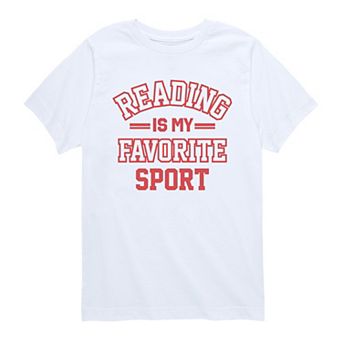 Boys 8-20 Reading Is My Favorite Sport Graphic Tee