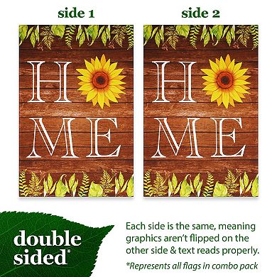 G128 Heart of the Home Welcome Garden Flag Bundle 6pcs Printed 12x18IN