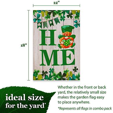 G128 Heart of the Home Welcome Garden Flag Bundle 6pcs Printed 12x18IN