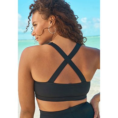 Swim 365 Women's Plus Size Scoop Neck Swim Bra