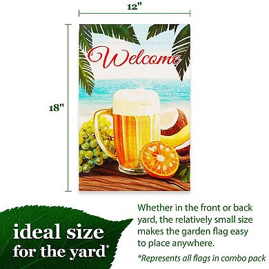 G128 Four Seasons of Joy Garden Flag Set 4pcs Printed 12x18IN