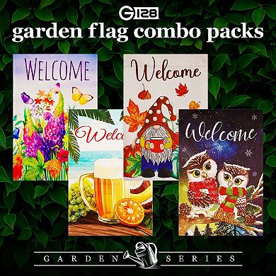 G128 Four Seasons of Joy Garden Flag Set 4pcs Printed 12x18IN