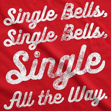 Mens Single Bells T Shirt Funny Christmas Jingle Bells Tee