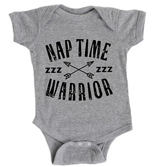 Nap Time Warrior - Baby Short Sleeve Graphic Bodysuit