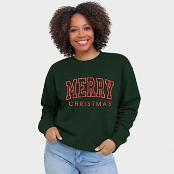 Embroidered Merry Christmas Arch - Women's Graphic Sweatshirt