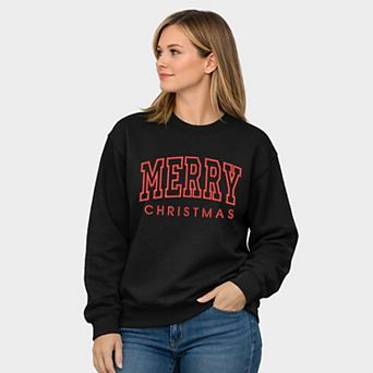 Embroidered Merry Christmas Arch - Women's Graphic Sweatshirt