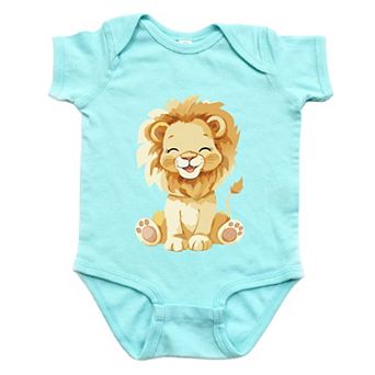 Watercolor Lion - Baby Short Sleeve Graphic Bodysuit