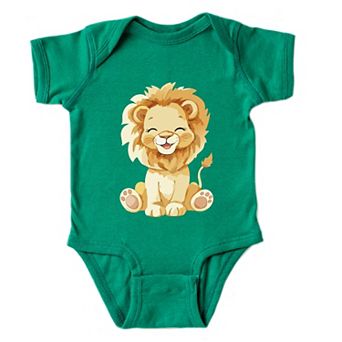 Watercolor Lion - Baby Short Sleeve Graphic Bodysuit