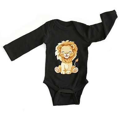 Watercolor Lion - Baby Long Sleeve Bodysuit