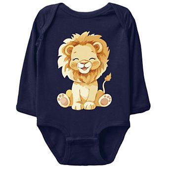 Watercolor Lion - Baby Long Sleeve Bodysuit