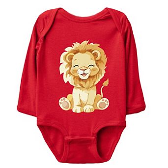 Watercolor Lion - Baby Long Sleeve Bodysuit