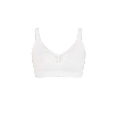 Avenue Women's Comfort Cotton Wire Free Lace Bra