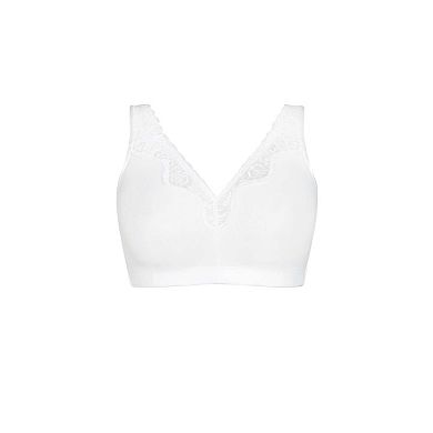Avenue Women's Comfort Cotton Wire Free Lace Bra