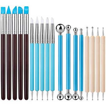 20 pc Clay Sculpting Tools Kit Dotting Carving Pottery Set