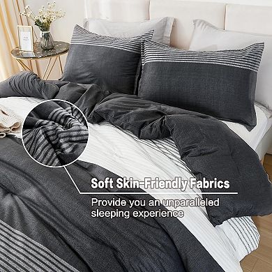 Queen Comforter Set - 3 Pieces Lightweight Summer Bedding Set, All Season Down Alternative Comforter